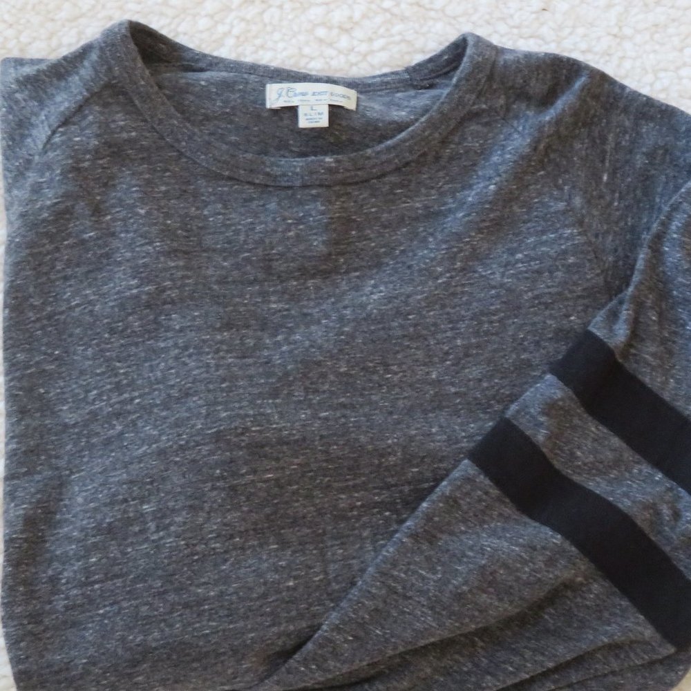 J Crew Long Sleeve T-Shirt Black Heather